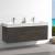 Fresca FCB8360GO-D-I Valencia 60" Gray Oak Wall Hung Double Sink Modern Bathroom Vanity