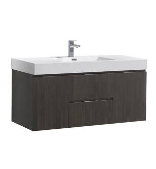 Fresca FCB8348GO-I Fresca Valencia 48" Gray Oak Wall Hung Modern Bathroom Vanity