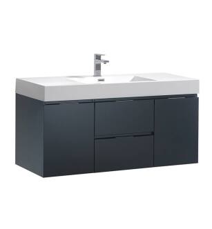 Fresca FCB8348GG-I Valencia 48" Dark Slate Gray Wall Hung Modern Bathroom Vanity