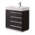 Fresca FCB8030BW-I Livello 30" Black Modern Bathroom Cabinet with Integrated Sink