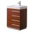 Fresca FCB8024TK-I Livello 24" Teak Modern Bathroom Cabinet with Integrated Sink