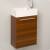 Fresca FCB8002TK-I Pulito 16" Small Teak Modern Bathroom Vanity with Integrated Sink