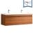 Fresca FCB8040TK-I Largo 57" Teak Modern Double Sink Bathroom Cabinet with Integrated Sinks