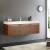 Fresca FCB8093TK-I Vista 60" Teak Modern Bathroom Vanity with Integrated Single Sink