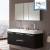 Fresca FVN8013BW Opulento 54" Black Modern Double Sink Bathroom Vanity