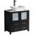 Fresca FCB6230ES-CWH-V Torino 30" Espresso Modern Bathroom Cabinet with Top & Vessel Sink