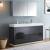 Fresca FVN8460GG-D Valencia 60" Dark Slate Gray Free Standing Double Sink Modern Bathroom Vanity with Medicine Cabinet