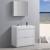 Fresca FVN8436WH Valencia 36" Glossy White Free Standing Modern Bathroom Vanity with Medicine Cabinet