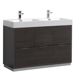 Fresca FCB8448GO-D-I Valencia 48" Gray Oak Free Standing Double Sink Modern Bathroom Vanity