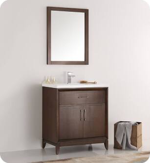 Fresca Cambridge 30" Antique Coffee Traditional Bathroom Vanity with Sink