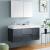 Fresca FVN8348GG-D Valencia 48" Dark Slate Gray Wall Hung Double Sink Modern Bathroom Vanity with Medicine Cabinet