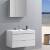 Fresca FVN8342WH Valencia 40" Glossy White Wall Hung Modern Bathroom Vanity with Medicine Cabinet