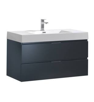 Fresca FCB8342GG-I Valencia 40" Dark Slate Gray Wall Hung Modern Bathroom Vanity