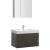 Fresca FVN8336GO Valencia 36" Gray Oak Wall Hung Modern Bathroom Vanity with Medicine Cabinet