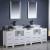 Fresca FVN62-72WH-VSL Torino 84" Double Sink Modern Bathroom Vanity with 3 Side Cabinets and Vessel Sinks in White