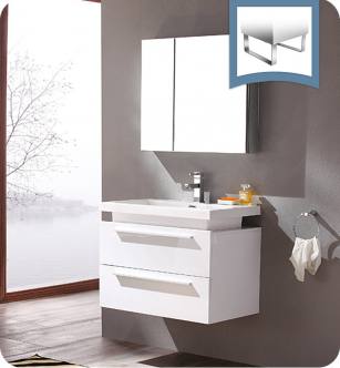 Fresca FVN8080WH Medio 32" White Modern Bathroom Vanity with Medicine Cabinet