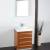 Fresca FVN8024TK Livello 24" Modern Bathroom Vanity with Medicine Cabinet in Teak