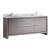 Fresca FCB8172GO-CWH-U Allier 72" Gray Oak Modern Double Sink Bathroom Cabinet with Top & Sinks