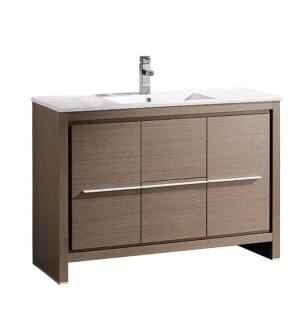 Fresca FCB8148GO-I Allier 48" Gray Oak Modern Bathroom Cabinet with Sink