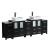 Fresca FCB62-72ES-CWH-V Torino 84" Espresso Modern Double Sink Bathroom Cabinets with Tops & Vessel Sinks