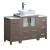 Fresca FCB62-122412GO-CWH-V Torino 48" Gray Oak Modern Bathroom Cabinets with Top & Vessel Sink