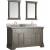 Fresca FVN2260SA Kingston 61" Antique Silver Double Sink Traditional Bathroom Vanity with Mirrors