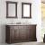 Fresca FVN2260AC Kingston 61" Antique Coffee Double Sink Traditional Bathroom Vanity with Mirrors