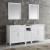 Fresca FVN21-301230WH Cambridge 72" White Double Sink Traditional Bathroom Vanity with Mirror