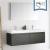 Fresca FVN8042BW Mezzo 59" Black Wall Hung Double Sink Modern Bathroom Vanity with Medicine Cabinet