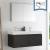 Fresca FVN8012BW Mezzo 48" Black Wall Hung Double Sink Modern Bathroom Vanity with Medicine Cabinet