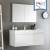 Fresca FVN8011WH Mezzo 48" White Wall Hung Modern Bathroom Vanity with Medicine Cabinet