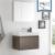 Fresca FVN8007GO Mezzo 30" Gray Oak Wall Hung Modern Bathroom Vanity with Medicine Cabinet