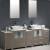 Fresca FVN62-72GO-VSL Torino 84" Double Sink Modern Bathroom Vanity with 3 Side Cabinets and Vessel Sinks in Gray Oak