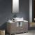 Fresca FVN62-122412GO-VSL Torino 48" Modern Bathroom Vanity with 2 Side Cabinets and Vessel Sink in Gray Oak