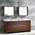 Fresca FVN8172WG Allier 72" Double Sink Modern Bathroom Vanity in Wenge