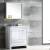 Fresca FVN8130WH Allier 30" Modern Bathroom Vanity with Mirror in Glossy White