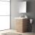 Fresca FVN8525WK Milano 26" Modern Bathroom Vanity in a White Oak Finish with Medicine Cabinet and Faucet