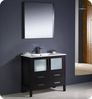 Fresca FVN6236ES-UNS Torino 36" Modern Bathroom Vanity with Integrated Sink in Espresso