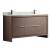 Fresca FCB8119GO-CWH-U Allier 60" Gray Oak Modern Double Sink Bathroom Cabinet with Top & Sinks