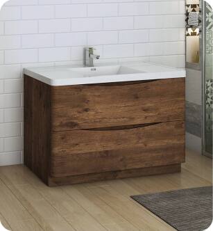 Fresca FCB9148RW-I Tuscany 48" Rosewood Free Standing Modern Bathroom Cabinet with Integrated Sink