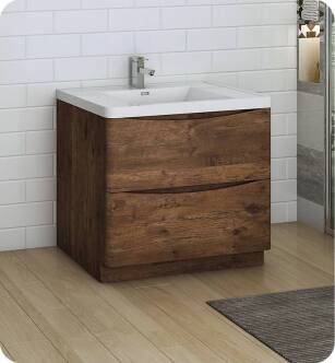 Fresca FCB9136RW-I Tuscany 36" Rosewood Free Standing Modern Bathroom Cabinet with Integrated Sink