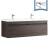 Fresca FCB8040GO-I Largo 57" Gray Oak Modern Double Sink Bathroom Cabinet with Integrated Sinks