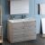 Fresca FVN93-2424HA-D Lazzaro 48" Ash Gray Free Standing Double Sink Modern Bathroom Vanity with Medicine Cabinet