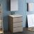 Fresca FVN9324MGO Lazzaro 24" Gray Wood Free Standing Modern Bathroom Vanity with Medicine Cabinet