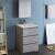 Fresca FVN9324GR Lazzaro 24" Gray Free Standing Modern Bathroom Vanity with Medicine Cabinet