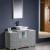 Fresca FVN62-122412GR-VSL Torino 48" Grey Modern Bathroom Vanity with 2 Side Cabinets and Vessel Sink