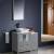 Fresca FVN62-2412GR-VSL Fresca Torino 36" Grey Modern Bathroom Vanity with Side Cabinet and Vessel Sink