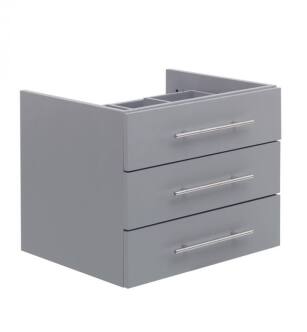 Fresca FCB6185GR-VSL Modella 24" Gray Wall Hung Modern Bathroom Cabinet