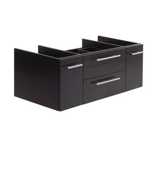 Fresca FCB6142ES-VSL Lucera 42" Espresso Wall Hung Vessel Sink Modern Bathroom Cabinet
