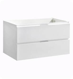 Fresca FCB8336WH Valencia 36" Glossy White Wall Hung Modern Bathroom Cabinet